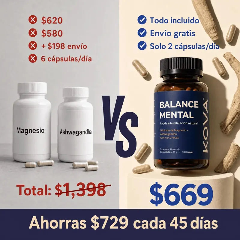 KOVA Paz Mental - capsulas de magnesio y ashwagandha